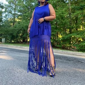 Fringe top and skirt designed by stylist JBolin